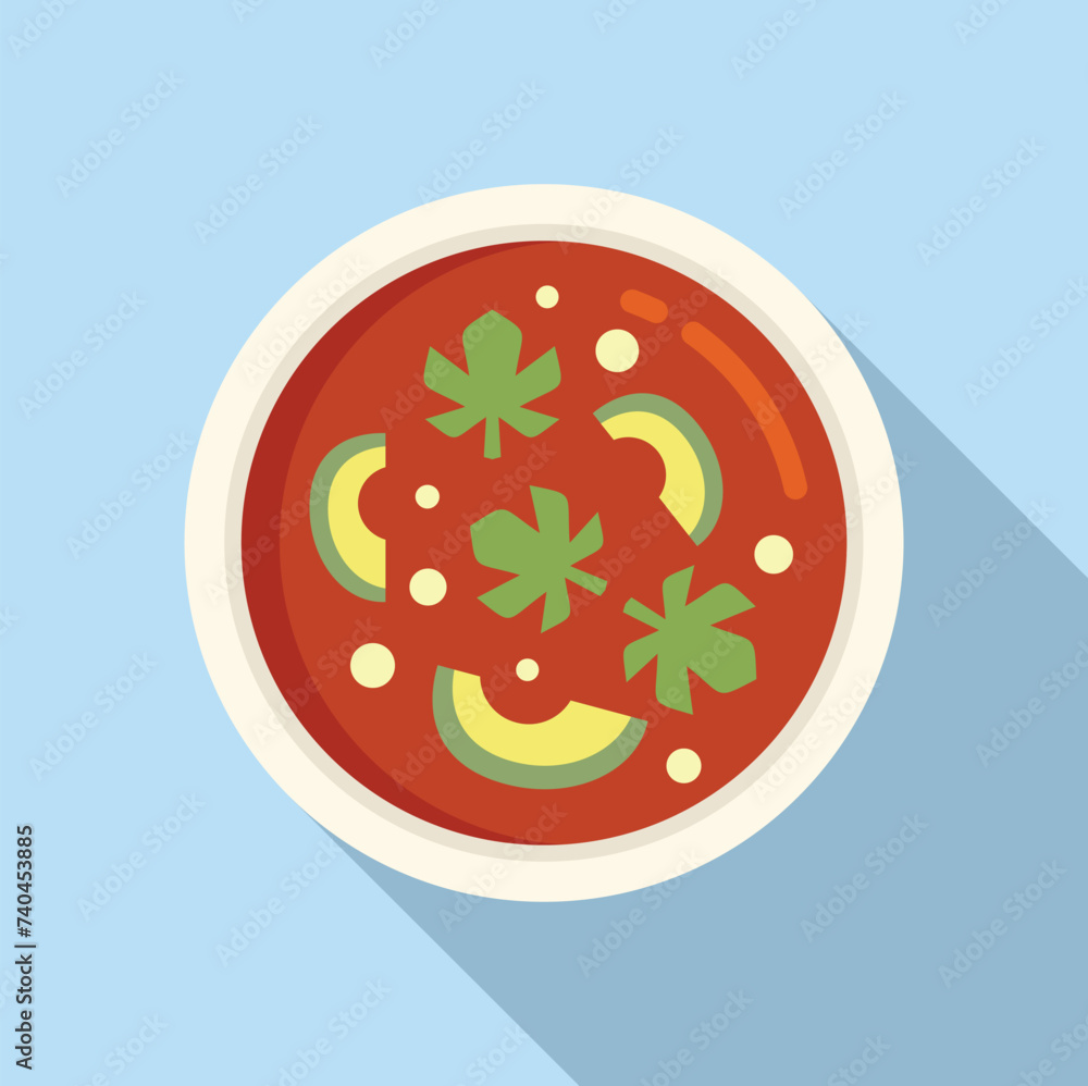 Sticker Dining repast cook cream icon flat vector. Savory repast. Dish food hot