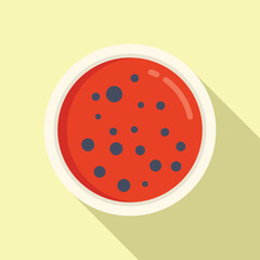 Savory cream soup icon flat vector. Cook meal. Dish food restaurant