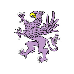 heraldic lion illustration