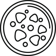 Savory gastronomy icon outline vector. Eat food dish. Cook plate gourmet
