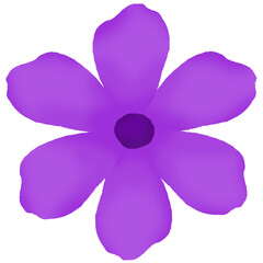purple hand drawn flower