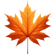 Fototapeta premium autumn maple leaf isolated on transparent background, AI generated 