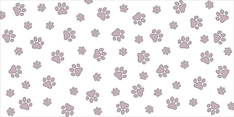 Background with paw print. Vector cat's or dog's paw print on white background.