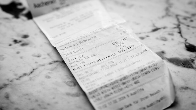 Kassenbeleg in der Gastronomie mit 19% Mehrwertsteuer