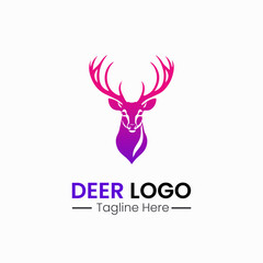 deer logo icon vector design template