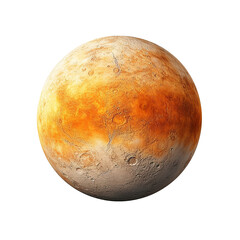 Mercury planet or foreign planet isolated on transparent background