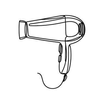 recommend clip art: A hair dryer in a linear pattern style
