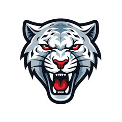 vector of snow leopard animal head illustration 