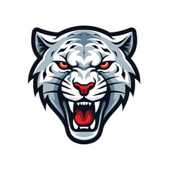 vector of snow leopard animal head illustration 