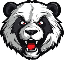 vector head of bear illustration with white background