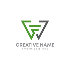 Abstract Letter WF logo fit for All business