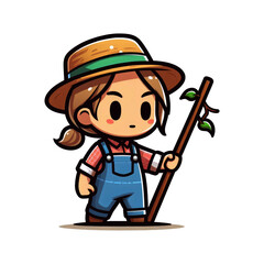 Illustration Kid Farmer cute Transparent PNG