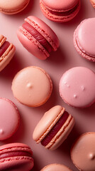 Fototapeta premium Popular French Dessert: Variety of Colorful Macarons