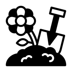 gardening glyph icon
