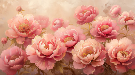Obraz premium Ethereal pink peonies