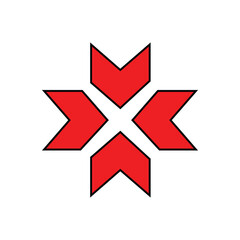 Four Arrow logo design. Vector illustration. Eps file 453.