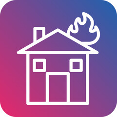 Building Fire Icon Style