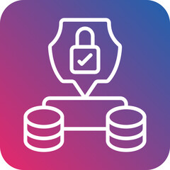 Obraz premium Data Protection Icon Style