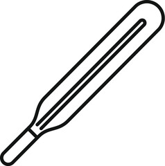 Classic thermometer icon outline vector. Patient care health. Clinical testing