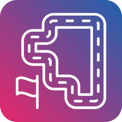 Race Track Icon Style