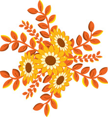 Wedding concept with flowers. Floral poster, invite. Vector arrangements for greeting card or invitation design