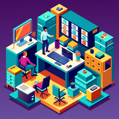 Obraz premium isometric room