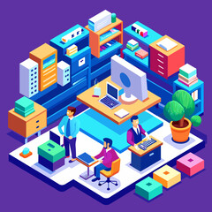 Fototapeta premium isometric room