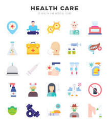 HEALTH CARE Icon Pack 25 Vector Symbols for Web Design.