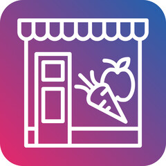 Groceries Store Icon Style