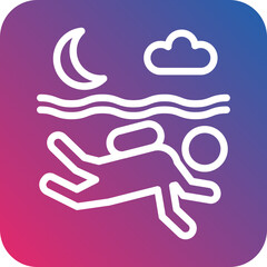 Night Diving Icon Style