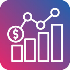 Average Dollar Sale Icon Style