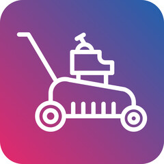 Fototapeta premium Lawn Mower Icon Style