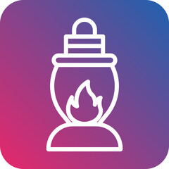 Gas Lamp Icon Style
