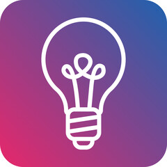 Incandescent Light Bulb Icon Style