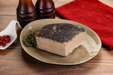 Delicous liver pate snack appetizer