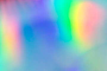 Abstract blur holographic rainbow foil iridescent background - obrazy, fototapety, plakaty