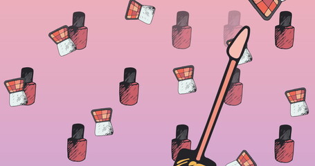 Image of mascara icon on pink background