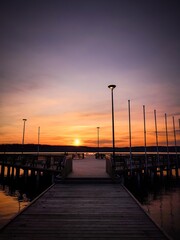 Fototapeta na wymiar Sunset. Olsztyn - Lake Ukiel