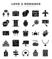 Love & Romance Icon Bundle 25 Icons for Websites and Apps