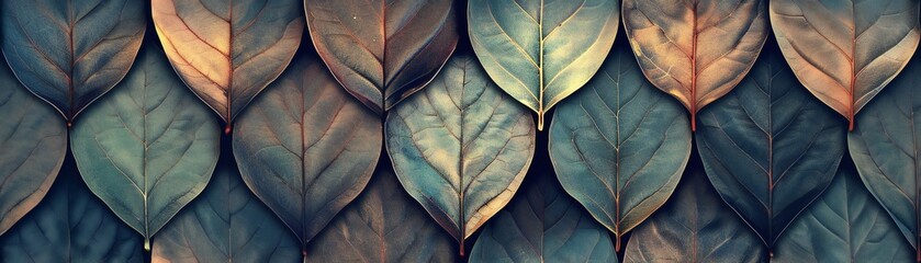 Vintage Leaf Trellis: A lattice-like pattern of dry leaves in vintage hues, creating a serene and elegant backdrop.