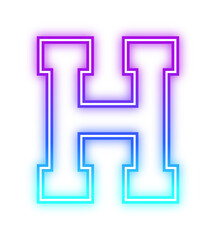 gradient neon alphabet