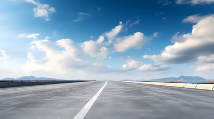 Fototapeta premium Road illustration, aerial view of road curves around beautiful scenery