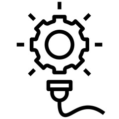 creativity outline style icon