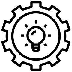 management outline style icon