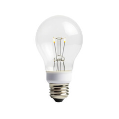 Realistic light bulb isolated on a transparent background.