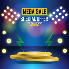 Sale banner template design . Super Sale, end of season special offer banner. vector illustration.