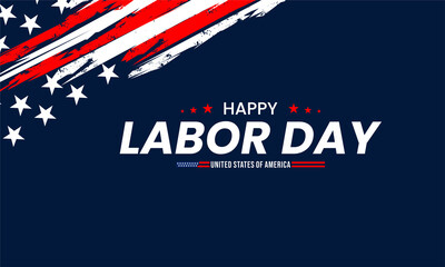  USA Labor Day Banner and poster template.USA labor day celebration with american flag . vektor ilustration