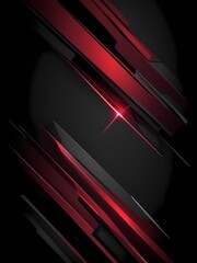 Abstract red black cyber slash geometric layer overlap design modern futuristic technology background
