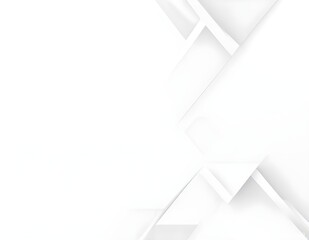 Minimalist white light geometric background: Abstract design concept