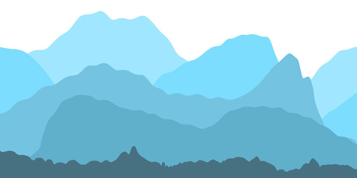 mountain range illustration for background